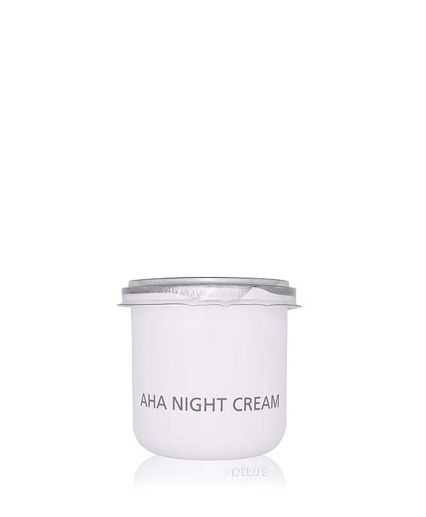 AHA night cream contains various fruit acids and vitamins
